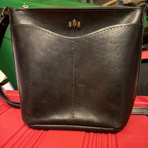 Portland leather Black Leather Crossbody Bag